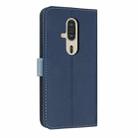For Fujitsu Rakuraku F-53E Metal Bow Leather Phone Case with Hand Strap(Dark Blue) - 3