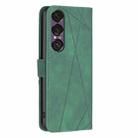 For Sony Xperia 1 VII Magnetic Buckle Rhombus Texture Leather Phone Case(Green) - 3