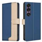 For Sony Xperia 1 VII Color Matching RFID Anti-theft Leather Phone Case(Blue) - 1