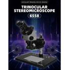 Kaisi 6558 6.5-58X Synchronous Zoom Trinocular Stereo Microscope - 5