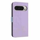 For Google Pixel 10 Pro XL / 9 Pro XL Metal Bow Leather Phone Case with Hand Strap(Purple) - 3