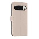 For Google Pixel 10 Pro XL / 9 Pro XL Metal Bow Leather Phone Case with Hand Strap(Apricot) - 3