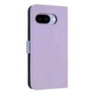 For Google Pixel 9a Metal Bow Leather Phone Case with Hand Strap(Purple) - 3