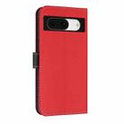 For Google Pixel 8a Metal Bow Leather Phone Case with Hand Strap(Red) - 3