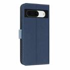 For Google Pixel 8a Metal Bow Leather Phone Case with Hand Strap(Dark Blue) - 3