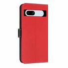 For Google Pixel 7a Metal Bow Leather Phone Case with Hand Strap(Red) - 3