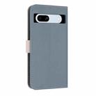 For Google Pixel 7a Metal Bow Leather Phone Case with Hand Strap(Light Blue) - 3