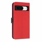 For Google Pixel 8 Metal Bow Leather Phone Case with Hand Strap(Red) - 3