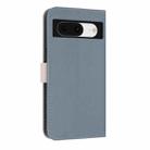 For Google Pixel 8 Metal Bow Leather Phone Case with Hand Strap(Light Blue) - 3
