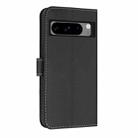 For Google Pixel 8 Pro Metal Bow Leather Phone Case with Hand Strap(Black) - 3