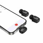 hoco L19 Graceful USB-C / Type-C and 8 Pin Dual Mic Lavalier Wireless Mini Microphone(Black) - 3