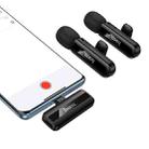hoco L20A Fair USB-C / Type-C and 8 Pin Dual Mic Lavalier Wireless Microphone(Black) - 2