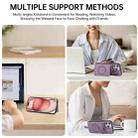 For iPhone 16 Pro Max Car Magnetic Ring Buckle Card Bag Phone Case with Lanyard(Purple) - 2