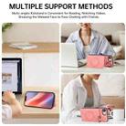 For iPhone 16e Car Magnetic Ring Buckle Card Bag Phone Case with Lanyard(Pink) - 2