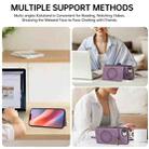 For iPhone 16e Car Magnetic Ring Buckle Card Bag Phone Case with Lanyard(Purple) - 2