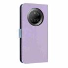 For Huawei Mate 70 Metal Bow Leather Phone Case with Hand Strap(Purple) - 3