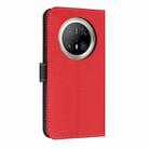 For Huawei Mate 70 Pro Metal Bow Leather Phone Case with Hand Strap(Red) - 3