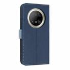 For Huawei Mate 70 Pro Metal Bow Leather Phone Case with Hand Strap(Dark Blue) - 3