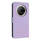 For Huawei Mate 70 Pro Metal Bow Leather Phone Case with Hand Strap(Purple) - 3