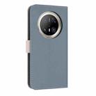 For Huawei Mate 70 Pro+ Metal Bow Leather Phone Case with Hand Strap(Light Blue) - 3