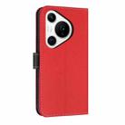 For Huawei Pura 70 Metal Bow Leather Phone Case with Hand Strap(Red) - 3