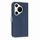 For Huawei Pura 70 Metal Bow Leather Phone Case with Hand Strap(Dark Blue) - 3