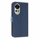 For Huawei nova 12 Pro / 12 Ultra Metal Bow Leather Phone Case with Hand Strap(Dark Blue) - 3