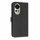 For Huawei nova 12 Pro / 12 Ultra Metal Bow Leather Phone Case with Hand Strap(Black) - 3