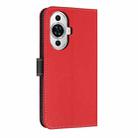 For Huawei nova 12s 4G Global Metal Bow Leather Phone Case with Hand Strap(Red) - 3