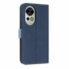 For Huawei nova 12 5G / 13 5G Metal Bow Leather Phone Case with Hand Strap(Dark Blue) - 3