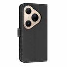 For Huawei Pura 80 5G Metal Bow Leather Phone Case with Hand Strap(Black) - 3