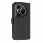 For Huawei Pura 80 Ultra 5G Metal Bow Leather Phone Case with Hand Strap(Black) - 3