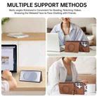 For Samsung Galaxy S25 Ultra 5G Car Magnetic Ring Buckle Card Bag Phone Case with Lanyard(Brown) - 2