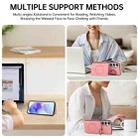 For Samsung Galaxy A55 5G Car Magnetic Ring Buckle Card Bag Phone Case with Lanyard(Pink) - 2