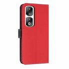 For Honor 90 Pro 5G Metal Bow Leather Phone Case with Hand Strap(Red) - 3