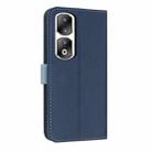 For Honor 90 Pro 5G Metal Bow Leather Phone Case with Hand Strap(Dark Blue) - 3