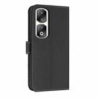 For Honor 90 Pro 5G Metal Bow Leather Phone Case with Hand Strap(Black) - 3