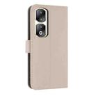 For Honor 90 Pro 5G Metal Bow Leather Phone Case with Hand Strap(Apricot) - 3