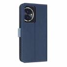 For Honor 100 5G Metal Bow Leather Phone Case with Hand Strap(Dark Blue) - 3