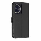 For Honor 100 5G Metal Bow Leather Phone Case with Hand Strap(Black) - 3