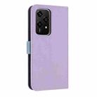 For Honor 200 Lite Global Metal Bow Leather Phone Case with Hand Strap(Purple) - 3