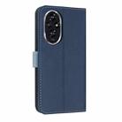 For Honor 200 Metal Bow Leather Phone Case with Hand Strap(Dark Blue) - 3