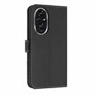 For Honor 200 Metal Bow Leather Phone Case with Hand Strap(Black) - 3