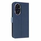 For Honor 200 Pro Metal Bow Leather Phone Case with Hand Strap(Dark Blue) - 3