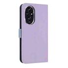 For Honor 200 Pro Metal Bow Leather Phone Case with Hand Strap(Purple) - 3