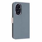 For Honor 200 Pro Metal Bow Leather Phone Case with Hand Strap(Light Blue) - 3