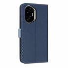 For Honor 300 5G Metal Bow Leather Phone Case with Hand Strap(Dark Blue) - 3