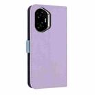 For Honor 300 5G Metal Bow Leather Phone Case with Hand Strap(Purple) - 3