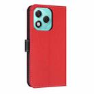 For Honor 400 Lite Global Metal Bow Leather Phone Case with Hand Strap(Red) - 3