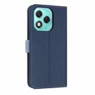 For Honor 400 Lite Global Metal Bow Leather Phone Case with Hand Strap(Dark Blue) - 3